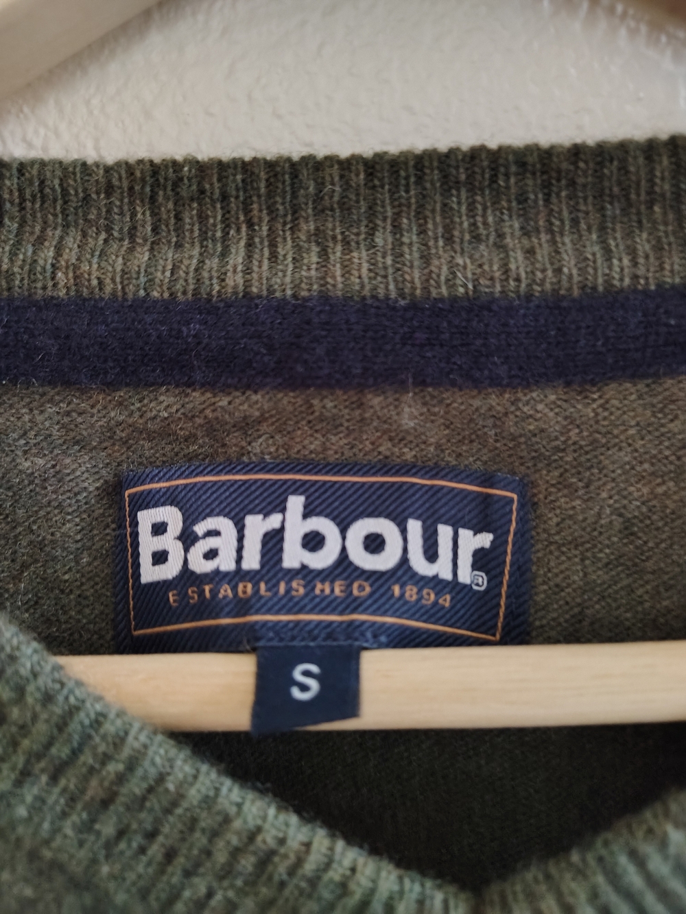 Barbour Olive Green Sweater